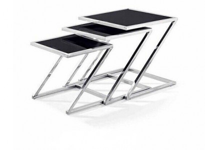 Set of 3 Coffee Tables Design Side Table Living Room Table